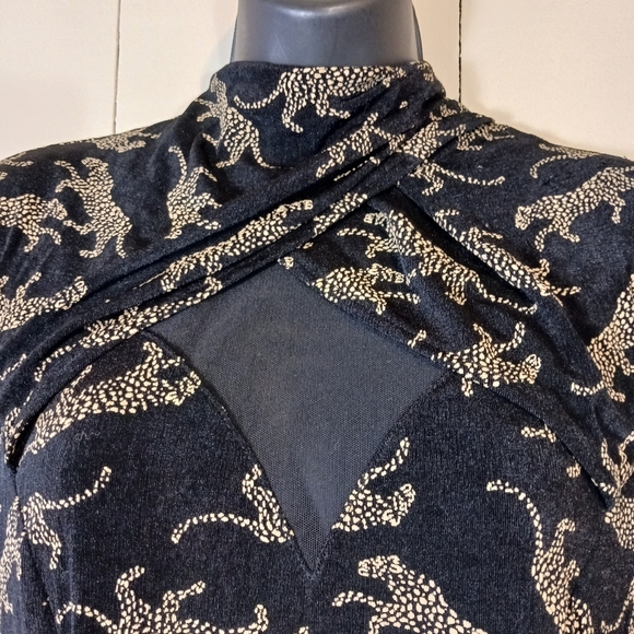 Vintage Joseph Ribkoff peekaboo animal print dress - Picture 3 of 12